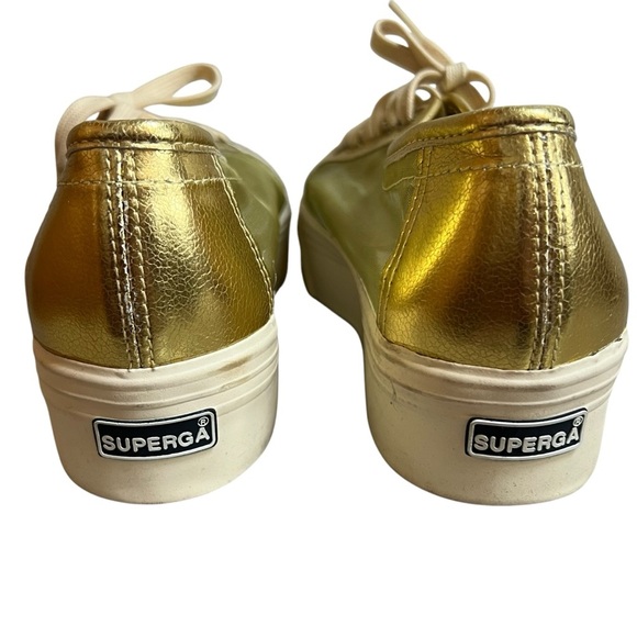 Superga Women's Gold Sneakers size 40 or 9 US - Picture 8 of 12
